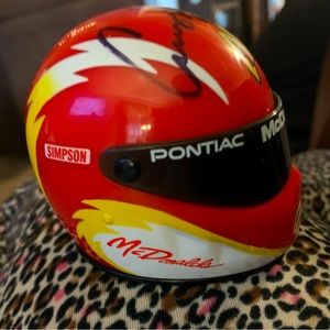 NASCAR Blaine Johnson signed mini helmet.